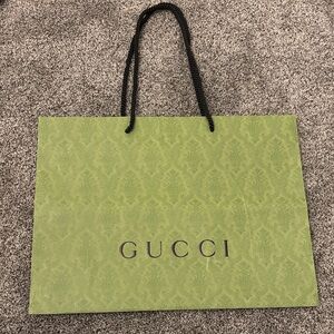 Gucci Green Patterned Tote Bag